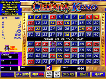 Free Slots Keno Cleopatra