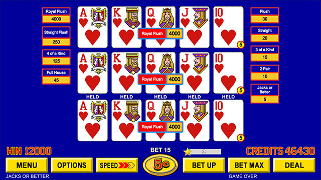 free video poker games