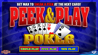 Peek and Play Poker