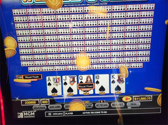 Video Poker Winning Hand