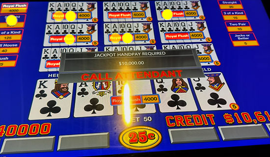 Video Poker Winning Hand