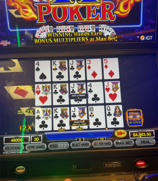 Video Poker Winning Hand